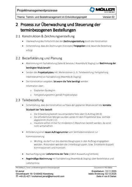 Datei:QM:PMO.0008de P Termin- und Bestellmanagement im Entwicklungsprojekt.pdf
