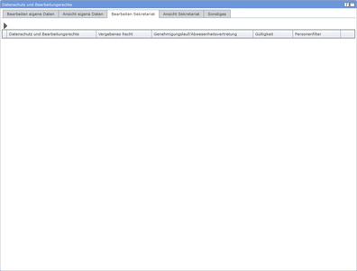 Bearbeiten Sekretariat