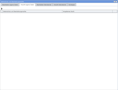 Ansicht eigene Daten